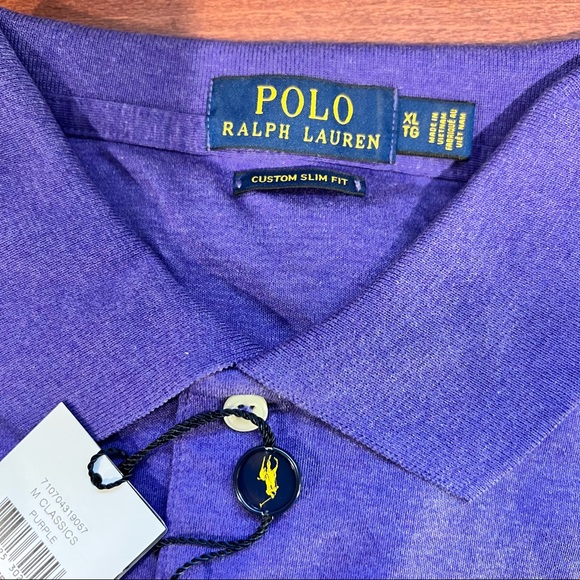 New with Tag Recent Polo Ralph Lauren Men's 100% Cotton Purple T-Shirt XL, XXl - Picture 4 of 11